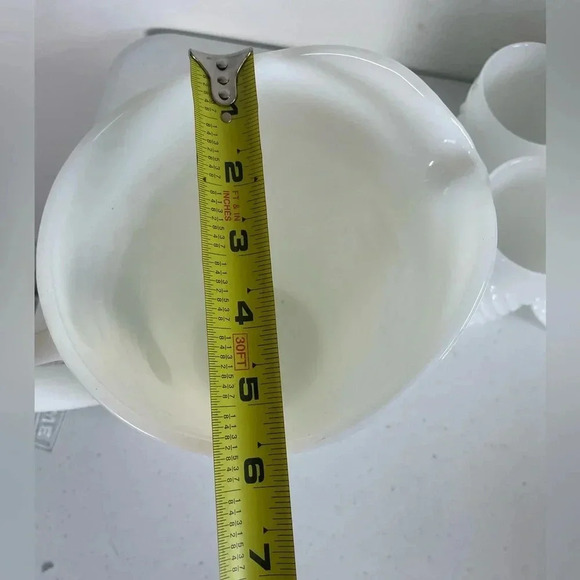 Vintage Anchor Hocking White‎ Hobnail Milkglass Pitcher and Glasses - Picture 9 of 9